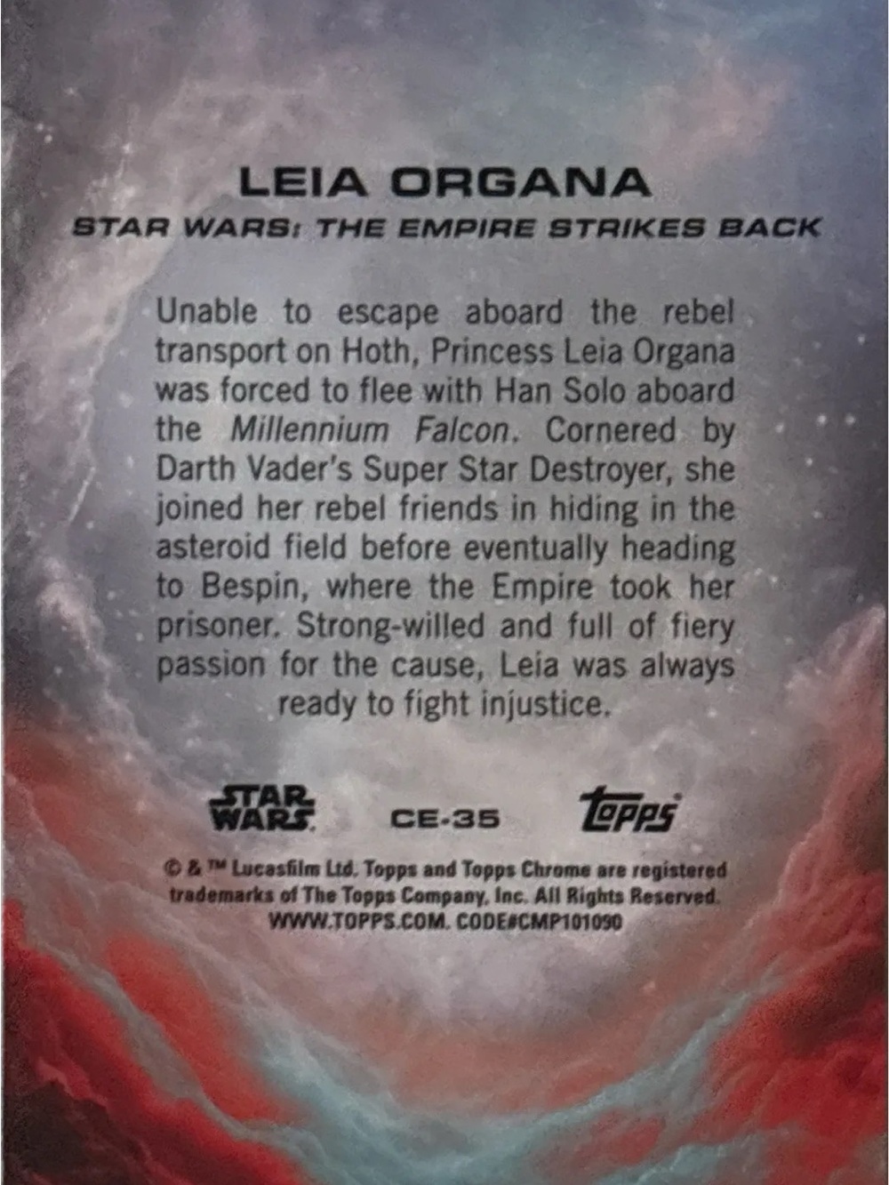 Topps Chrome Star Wars Leia Organa - Picture 2 of 2